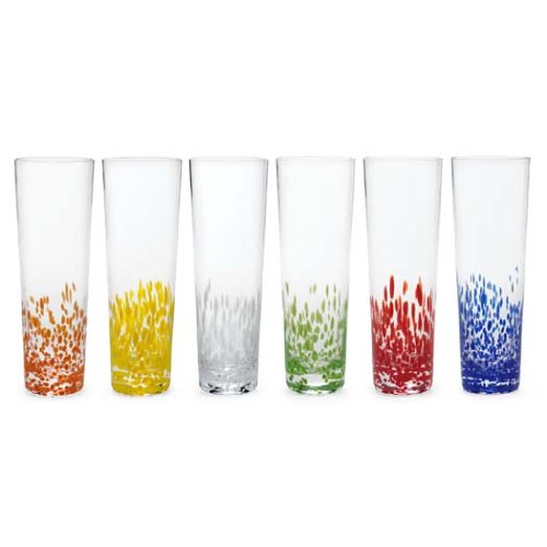 Dansk Vivacious 9-1/2-Ounce Tall Beverage Glasses, Set of 6