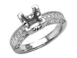 0.25 cts Round Diamonds Engagement Ring - Platinum, 14kt White or Yellow Gold