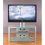 VTI RFR403 Series 43 TV Stand with Flat Panel Mount Frame Color Black - Glass Color Frosted