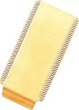14K Gold Engravable Edged Design Money Clip