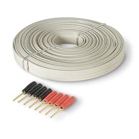 Belkin AV 15 AWG Flat Speaker Wire with Pins 9m