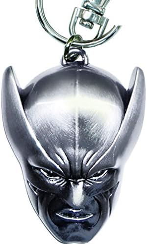 Marvel Comics Wolverine Big Face Pewter Key Chain Key Ring Tag