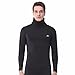 Men's Turtleneck Shirts Thermal Top Base Layer Compression Long Sleeve Black HOM