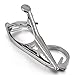 INBLUE Men's Rhodium Plated Necktie Tie Clip Bar Black Glass Wedding