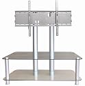 Alu & Glas Universalrack - Plasma LCD TV Rack universell für alle Fernseher bis 50" ( Pioneer , Panasonic , Philips , Sony , Toshiba , Samsung usw.) nutzbar Design S