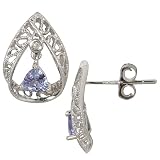 Asher Collection Tanzanite and Diamond Earrings