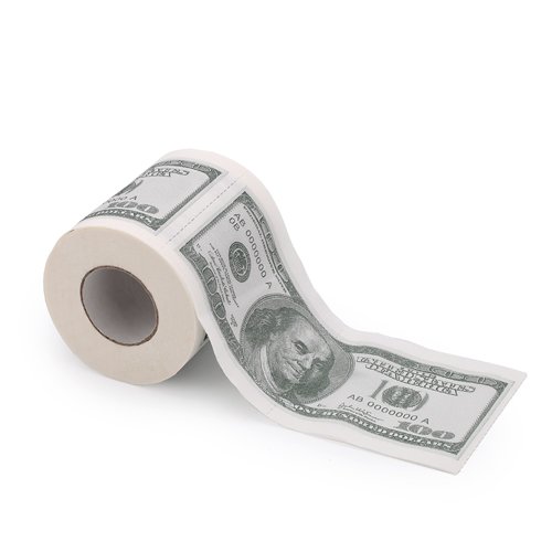 HDE $100 USD Dollar Bill Funny Money Currency Toilet Tissue Paper Roll