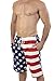 Men's Patriotic American USA FLAG Lightweight Fleece Sweatpants Shorts