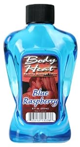 Body Heat Cool Blue Raspberry Warming Massage Oil 8oz