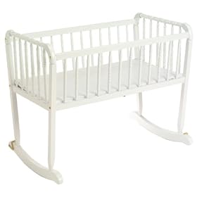 Jenny Lind White Rocking Cradle - 5450-1