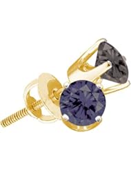 10KT Yellow Gold 1.50 CTW Diamond Ladies Round Studs