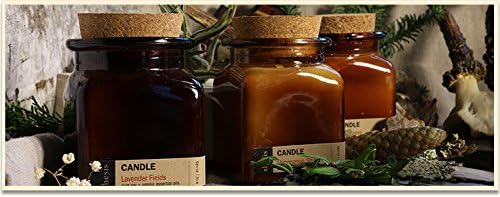 Citrus Vanilla- Scented Pure Soy Wax Candle Made With Organic Essential Oils - All Natural - 8 oz. Glass Jar, Hand Made in the USA.