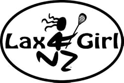 Lax Girl Oval Magnet