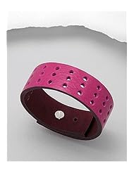 Deep Pink Leather Bracelet