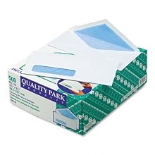 Quality Park 90130 Quality Park Security Window Envelopes, Contemporary Seam, #10, White, 500/Box