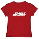 T-Shirt Woman Red " Korean Grandma! " South Korea Country