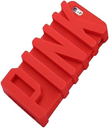 kangweichuang Iphone 7 plus Victoria's Secret PINK letters Case,Red 3D Victoria's Secret PINK Big letters Back Cover Back Cover Soft Silicone Case for Apple iPhone 7 plus/7s plus