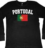 Portugal Flag International Soccer Thermal Shirt, Portuguese Soccer Mens Thermal Shirt