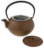 Joyce Chen 22-Ounce Japanese Tetsubin Cast-Iron Maple Teapot, Rust