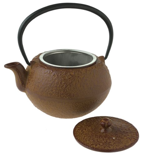 "Joyce Chen 22-Ounce Japanese Tetsubin Cast-Iron Maple Teapot, Rust" "Joyce Chen 22-Ounce Japanese Tetsubin Cast-Iron Maple Teapot, Rust"