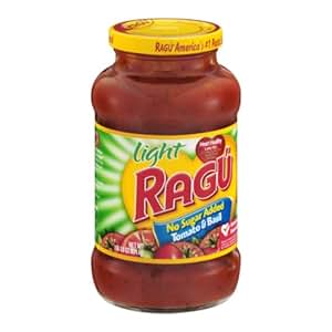 Amazon.com : Ragu Light Tomato & Basil No Sugar Added Pasta Sauce