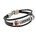COOLLA Men's Vintage Leather Wrap Wrist Band Rope Bracelet Sl3363 (Believe Bracelet Black)