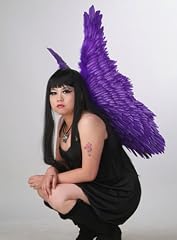 Purple Costume Feather Wings Adult Butterfly Angel Fairy Macaw Tinkerbell Cosplay