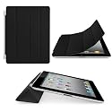 Magnetic Black Cover Case Stand for Apple iPad 2 - Black