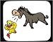 Decorated Mouse Pad with donkey, duck, barnyard, animal, farm, shouting