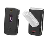 PREMIUM BLACK RUBBERIZED COATED PROGUARD COVER HARD CASE PROTECTOR (With Optional Removable Rotating Belt Clip) for MOTOROLA W385 PHONE - RETAIL PACKAING
