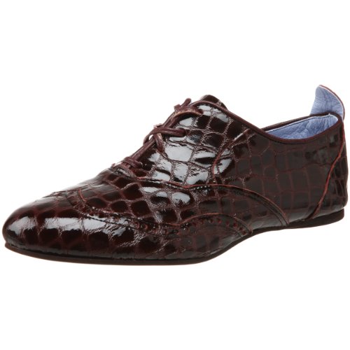 Fiel Women's Coquet Flat,Maroon Patent Croc,10.5 M US