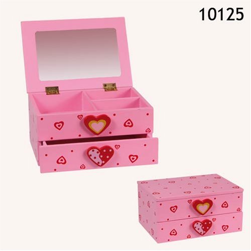 Childrens Toyshop  Toys : Jewel box, pink 15,5 x 11,5 cm