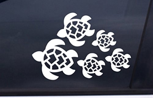 Turtle Family Decal, Turtles Swimming Decal | Car, Truck, Wall, Laptop, Phone...| 7 X 4.8 In | KCD221