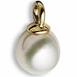 18K Yellow Gold Paspaley South Sea Cultured Fine Drop Pearl Pendant - 13.00mm