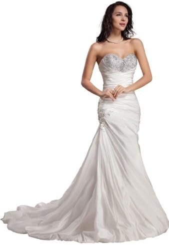 GEORGE BRIDE Sweetheart Neckline Taffeta Wedding Dress With Beaded Bodice