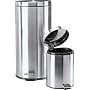 Prime Pacific PPD403-404 30-Liter and 5-Liter Stainless-Steel Trash Cans, Set of 2