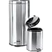 Prime Pacific PPD403-404 30-Liter and 5-Liter Stainless-Steel Trash Cans, Set of 2