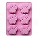 Yunko 6 Cavity Paw Pan Baking Silicone Mold Cake Mold Cookie Mold Pudding Mold Jelly Mold