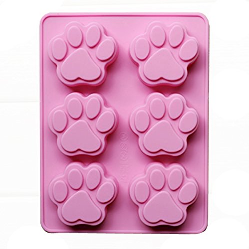 Yunko 6 Cavity Paw Pan Baking Silicone Mold Cake Mold Cookie Mold Pudding Mold Jelly Mold