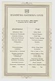Hamburg-Amerika Linie Lunch Menu SS Albert Ballin August 27, 1932