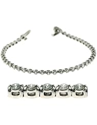 14k White Gold Diamond Bracelet, Best Quality Free Gift Box Satisfaction Guaranteed