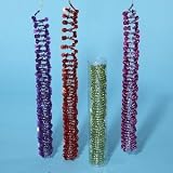 6 PLASTIC SPRING GARLAND, SET OF 4 ASSORTEDCOLORS: RED, LIME GREEN, PINK & PURPLE