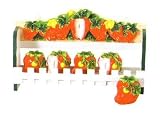 STRAWBERRY 3-D Spice Rack & 5 Jars Set *BEAUTIFUL & NEW*