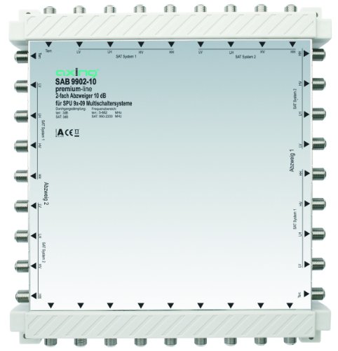 Axing SAB 9902-10 2-Fach Abzweiger (10 dB, 8x Sat / 1x terrestrisch) Preisvergleich
