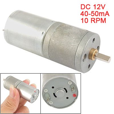 Electric 2 Pin Connector DC12V 40-50mA 10RPM DC Geared Motor