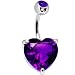 February 16mm Diamond Birthstone Belly Ring
