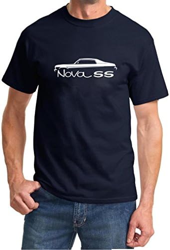 1971-74 Chevy Nova SS Classic Outline Design Tshirt large navy blue