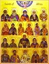 Saints of Africa Icon, Orthodox Christianity Art Poster Print 12 X 15