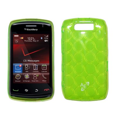 Green Gel Skin Cover Ultra Guard Thermoplastic Case for BlackBerry Storm 2 (9550 / 9520)