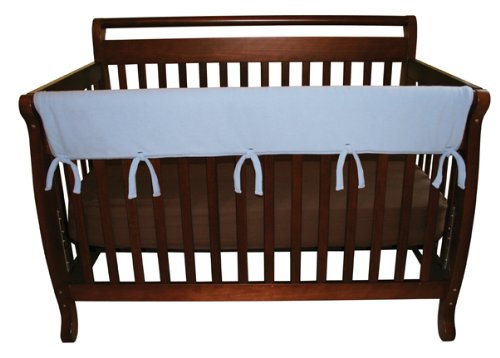Cribwrap Wide Rail Cover-Long Blue Fleece
